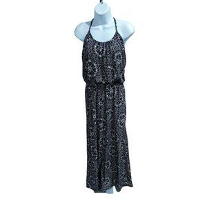 w.f. Black and White Stretch Maxi Dress Size M